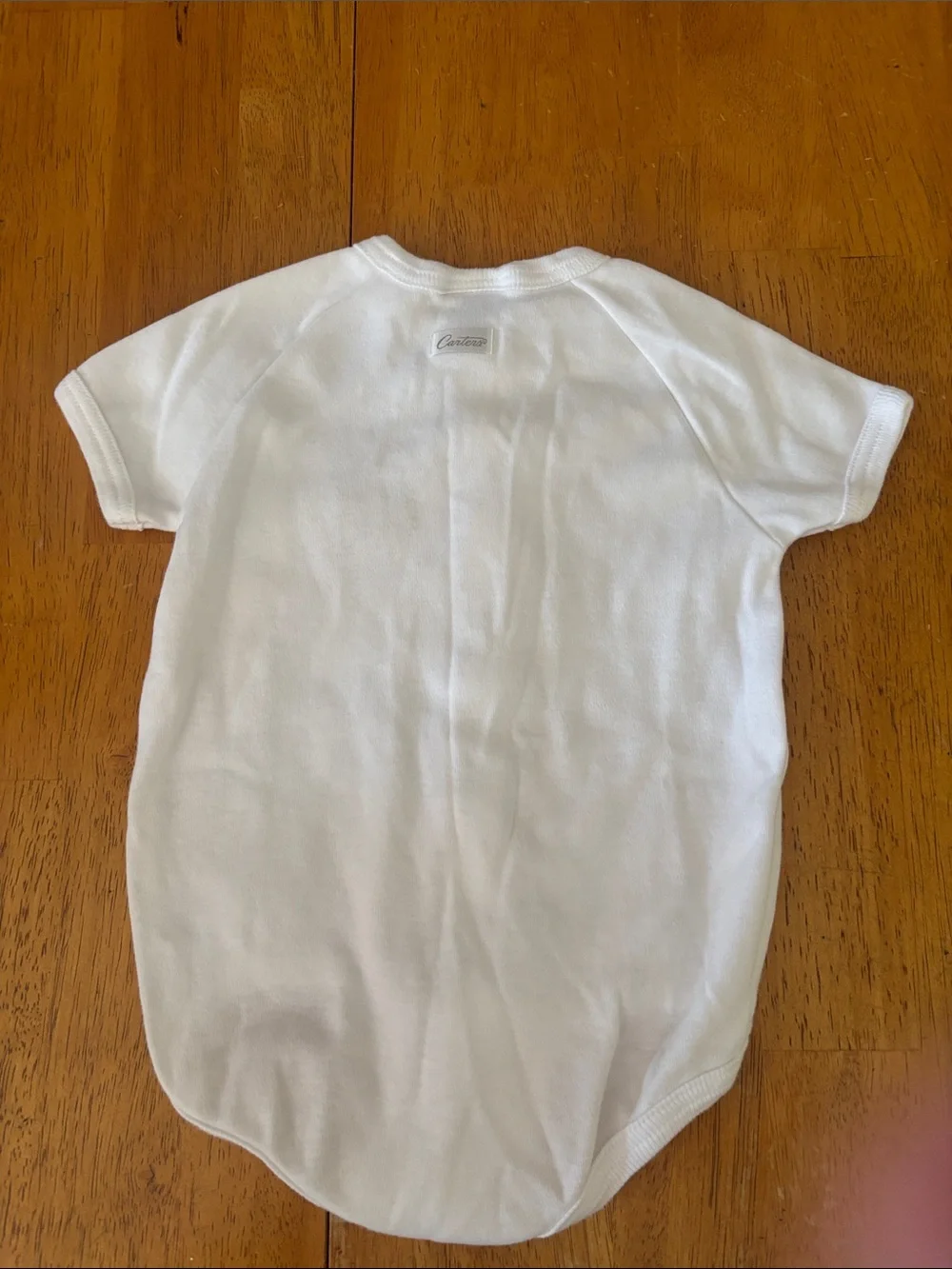 Vintage Carters White Baby One-Piece Romper w/ Bunny Embroidery 3-6 mo 12-18 lbs - Picture 7 of 8